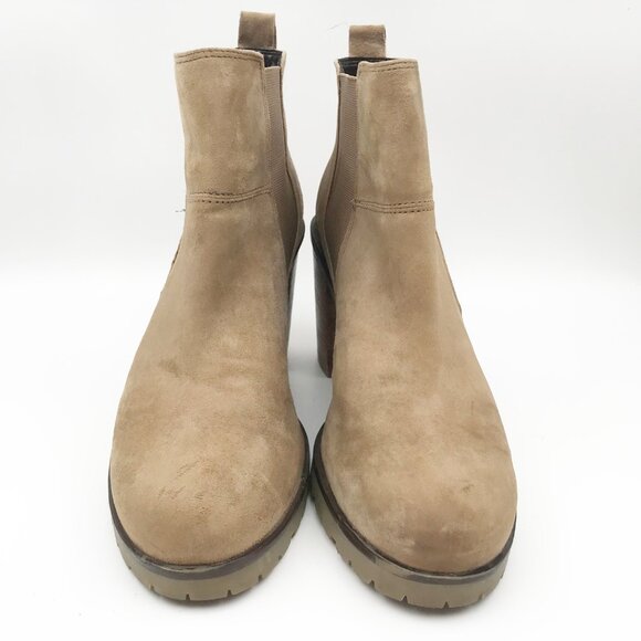 CREVO Alicia Chelsea Hiker Block Heel Dark Taupe Boots Ankle Booties Womens 8 - Picture 2 of 11